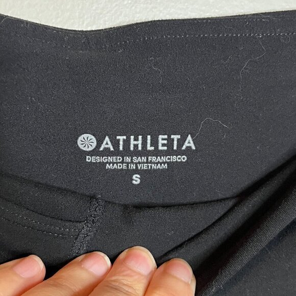 Athleta black mesh cut out athletic leggings - Picture 4 of 6